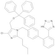 5-[4'-[[2-Butyl-4-chloro-5-[[(triphenylmethyl]oxy]methyl]-1H-imidazol-1-yl]methyl]biphenyl-2-yl]-1H-tetrazole
