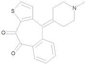 4-(1-Methylpiperidin-4-ylidene)-4H-benzo[4,5]cyclohepta[1,2-b]thiophen-9,10-dione (9,10-Dioxoketotifen)