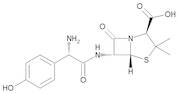 (2S,5R,6R)-6-[[(2S)-2-Amino-2-(4-hydroxyphenyl)acetyl]amino]-3,3-dimethyl-7-oxo-4-thia-1-azabicyclo[3.2.0]heptane-2-carboxylic Acid (L-Amoxicillin)