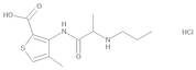 4-Methyl-3-[[(2RS)-2-(propylamino)propanoyl]amino]thiophene-2-carboxylic Acid Hydrochloride (Articaine Acid Hydrochloride)