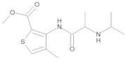 Methyl 4-Methyl-3-[[(2RS)-2-[(1-methylethyl)amino]propanoyl]amino]thiophene-2-carboxylate (Isopropylarticaine)