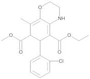 5-Ethyl 7-Methyl 6-(2-Chlorophenyl)-8-methyl-3,4,6,7-tetrahydro-2H-1,4-benzo[b][1,4]oxazine-5,7-dicarboxylate