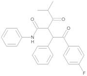 2-[2-(4-Fluorophenyl)-2-oxo-1-phenylethyl]-4-methyl-3-oxo-N-phenylpentanamide (4-Fluoro-alpha-(2-methyl-1-oxopropyl)-γ-oxo-N,beta-diphenylbenzenebutanamide)
