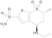 4R,6R)-4-(Ethylamino)-6-methyl-5,6-dihydro-4H-thieno[2,3-b]thiopyran-2-sulfonamide 7,7-Dioxide ((4R,6R)-Dorzolamide)