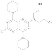 2,2'-[[6-Chloro-4,8-di(piperidin-1-yl)pyrimido[5,4-d]pyrimidin-2-yl]nitrilo]diethanol