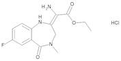 2-(7-Fluoro-4-methyl-5-oxo-2,3,4,5,-tetrahydro-1H-1,4-benzodiazepine-2-ylidene )glycine Ethyl Ester Hydrochloride