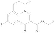 Ethyl (RS)-9-Fluoro-5-methyl-1-oxo-6,7-dihydro-1H,5H-benzo[i,j]quinolizine-2-carboxylate (Flumequine Ethyl Ester)