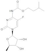 3-Methylbutyl [1-(5-Deoxy-beta-D-ribofuranosyl)-5-fluoro-2-oxo-1,2-dihydropyrimidin-4-yl]carbamate