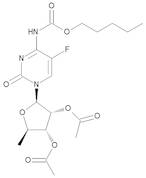 Pentyl [1-(2,3-Di-O-acetyl-5-deoxy-beta-D-ribofuranosyl)-5-fluoro-2-oxo-1,2-dihydropyrimidin-4-yl]carbamate