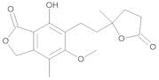 7-Hydroxy-5-methoxy-4-methyl-6-[2-[(2RS)-2-methyl-5-oxotetrahydrofuran-2-yl]ethyl]isobenzofuran-1(3H)-one