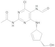 N-[4-Chloro-5-formamido-6-[[(1R,4S)-4-(hydroxymethyl)cyclopent-2-en-1-yl]amino]pyrimidin-2-yl]ac...