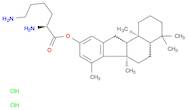 L-Lysine, (4aS,6aR,11aR,11bS)-2,3,4,4a,5,6,6a,11,11a,11b-decahydro-4,4,6a,7,11b-pentamethyl-1H-benzo[a]fluoren-9-yl ester, hydrochloride (1:2)