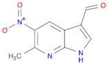 1H-Pyrrolo[2,3-b]pyridine-3-carboxaldehyde, 6-methyl-5-nitro-