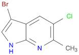 1H-Pyrrolo[2,3-b]pyridine, 3-bromo-5-chloro-6-methyl-