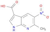 1H-Pyrrolo[2,3-b]pyridine-3-carboxylic acid, 6-methyl-5-nitro-