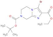 Imidazo[1,2-a]pyrazine-2,7(8H)-dicarboxylic acid, 3-bromo-5,6-dihydro-, 7-(1,1-dimethylethyl) 2-ethyl ester