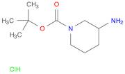 1-Piperidinecarboxylic acid, 3-amino-, 1,1-dimethylethyl ester, hydrochloride (1:1)