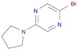 Pyrazine, 2-bromo-5-(1-pyrrolidinyl)-
