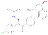 1-Propanone, 2-(4-chlorophenyl)-1-[4-[(5R,7R)-6,7-dihydro-7-hydroxy-5-methyl-5H-cyclopentapyrimidin-4-yl]-1-piperazinyl]-3-[(1-methylethyl)amino]-, (2S)-