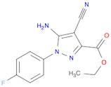 1H-Pyrazole-3-carboxylic acid, 5-amino-4-cyano-1-(4-fluorophenyl)-, ethyl ester