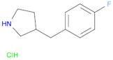 Pyrrolidine, 3-[(4-fluorophenyl)methyl]-, hydrochloride (1:1)