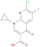 1,8-Naphthyridine-3-carboxylic acid, 7-chloro-1-cyclopropyl-6-fluoro-1,4-dihydro-4-oxo-
