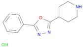 Piperidine, 4-(5-phenyl-1,3,4-oxadiazol-2-yl)-, hydrochloride (1:1)
