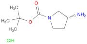 1-Pyrrolidinecarboxylic acid, 3-amino-, 1,1-dimethylethyl ester, hydrochloride (1:1), (3R)-