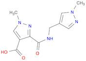 1H-Pyrazole-4-carboxylic acid, 1-methyl-3-[[[(1-methyl-1H-pyrazol-4-yl)methyl]amino]carbonyl]-