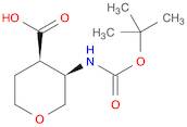 2H-Pyran-4-carboxylic acid, 3-[[(1,1-dimethylethoxy)carbonyl]amino]tetrahydro-, (3R,4R)-rel-