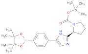 1-Pyrrolidinecarboxylic acid, 2-[5-[4-(4,4,5,5-tetramethyl-1,3,2-dioxaborolan-2-yl)phenyl]-1H-imidazol-2-yl]-, 1,1-dimethylethyl ester, (2S)-
