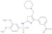 Benzenesulfonamide, 3,4-dimethoxy-N-[4-(3-nitrophenyl)-5-(1-piperidinylmethyl)-2-thiazolyl]-