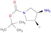 1-Pyrrolidinecarboxylic acid, 3-amino-4-fluoro-, 1,1-dimethylethyl ester, (3R,4S)-