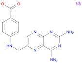 Benzoic acid, 4-[[(2,4-diamino-6-pteridinyl)methyl]amino]-, sodium salt (1:1)