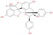 Spiro[benzofuran-3(2H),9'(8'H)-[2H]furo[2,3-h][1]benzopyran]-8'-one, 3',4'-dihydro-3',4,5',6-tetrahydroxy-2,2'-bis(4-hydroxyphenyl)-, (2R,2'R,3R,3'R)-