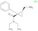 Cyclopropanecarboxamide, 2-(aminomethyl)-N,N-diethyl-1-phenyl-, hydrochloride (1:1), (1R,2S)-rel-