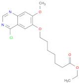 Heptanoic acid, 7-[(4-chloro-7-methoxy-6-quinazolinyl)oxy]-, ethyl ester