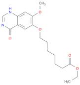 Heptanoic acid, 7-[(3,4-dihydro-7-methoxy-4-oxo-6-quinazolinyl)oxy]-, ethyl ester