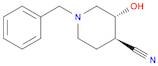 4-Piperidinecarbonitrile, 3-hydroxy-1-(phenylmethyl)-, (3R,4R)-rel-