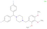Piperazine, 1-[bis(4-fluorophenyl)methyl]-4-[(2,3,4-trimethoxyphenyl)methyl]-, hydrochloride (1:2)