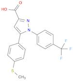 1H-Pyrazole-3-carboxylic acid, 5-[4-(methylthio)phenyl]-1-[4-(trifluoromethyl)phenyl]-