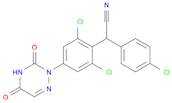 Benzeneacetonitrile, 2,6-dichloro-α-(4-chlorophenyl)-4-(4,5-dihydro-3,5-dioxo-1,2,4-triazin-2(3H)-yl)-