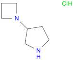 Pyrrolidine, 3-(1-azetidinyl)-, hydrochloride (1:1)
