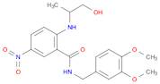 Benzamide, N-[(3,4-dimethoxyphenyl)methyl]-2-[(2-hydroxy-1-methylethyl)amino]-5-nitro-