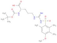 L-Ornithine, N2-[(1,1-dimethylethoxy)carbonyl]-N5-[imino[[(4-methoxy-2,3,6-trimethylphenyl)sulfonyl]amino]methyl]-