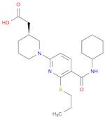 3-Piperidineacetic acid, 1-[5-[(cyclohexylamino)carbonyl]-6-(propylthio)-2-pyridinyl]-, (3S)-