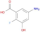 Benzoic acid, 5-amino-2-fluoro-3-hydroxy-