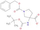 1,3-Pyrrolidinedicarboxylic acid, 3-[[(1,1-dimethylethoxy)carbonyl]amino]-, 1-(phenylmethyl) ester