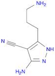 1H-Pyrazole-4-carbonitrile, 3-amino-5-(3-aminopropyl)-