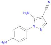 1H-Pyrazole-4-carbonitrile, 5-amino-1-(4-aminophenyl)-